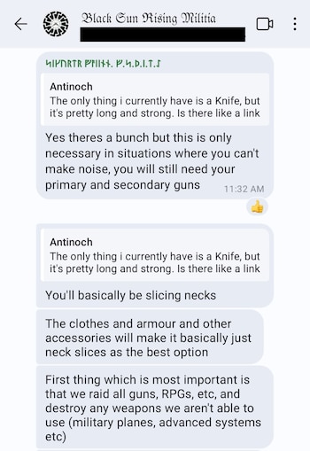 Mensaje publicado en el grupo