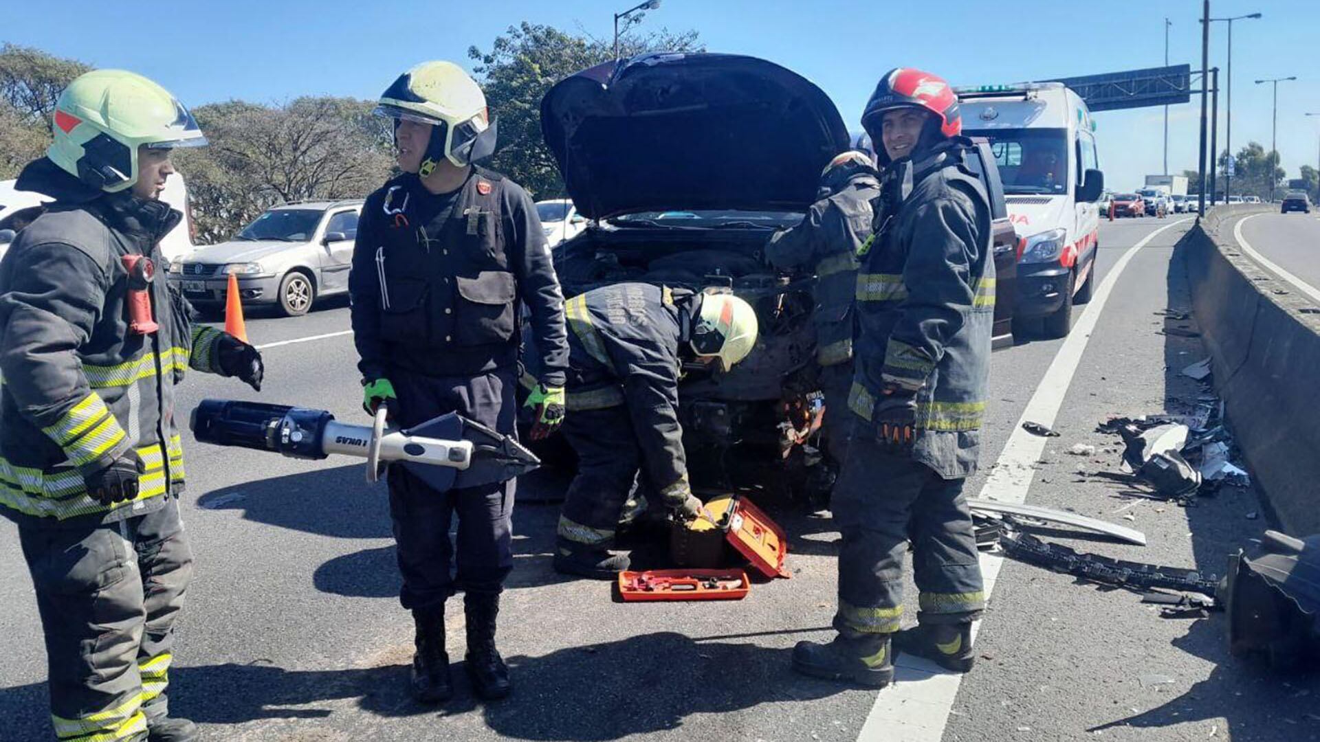 El operativo preventivo de los Bomberos de la Ciudad.