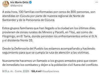 Iris Marín se pronunció por