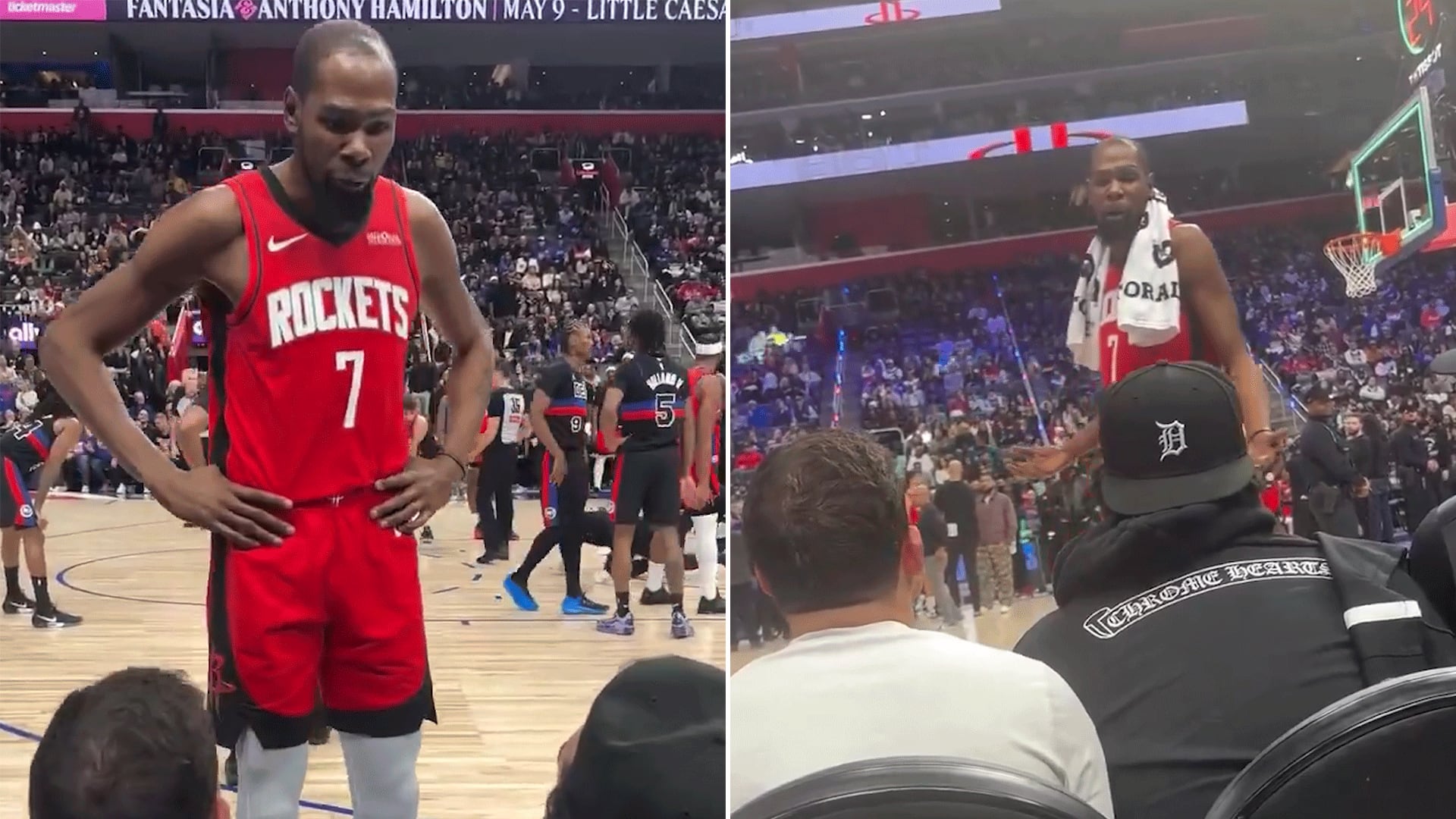 Kevin Durant y su intercambio furioso con un fanático