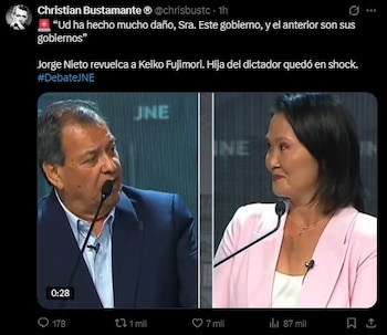 Debate 2026: usuarios convierten cruces entre candidatos en memes durante la tercera jornada en redes. Captura: X.