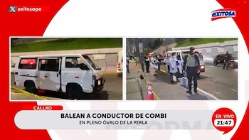 Dos imágenes de un vehículo combi blanco con puerta abierta y cinta amarilla. En una, hay agentes de policía y personas alrededor del vehículo en una calle nocturna