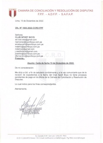 Documento de la Cámara de