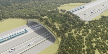 Un paso de fauna, también