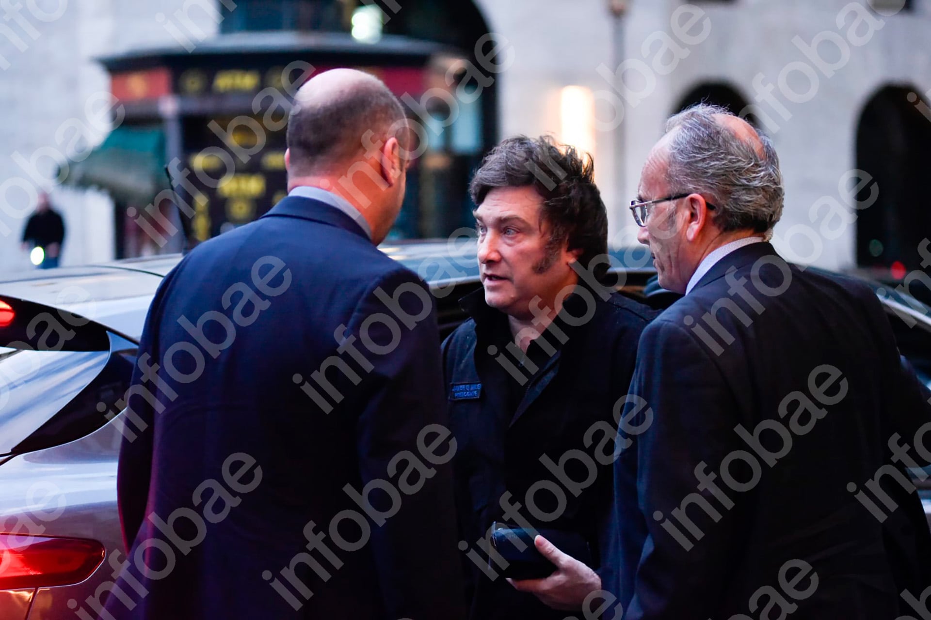 Llegada de Milei a Roma para despedir al papa Francisco (Crédito: Juan Ignacio Calcagno)