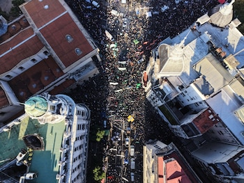 Marcha Federal Universitaria - Plaza de mayo - 12 de mayo - Drone