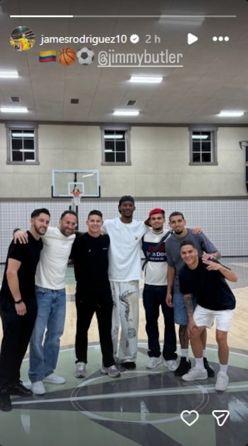 Butler estuvo en San Diego, visitando a los jugadores de la Tricolor, particularmente a su amigo James Rodríguez - crédito @jamesrodriguez10/Instagram