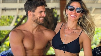 Jimena Barón con su novio,