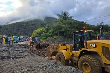 Carretera se vio afectada por