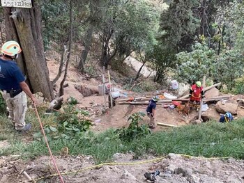 Los rescatistas necesitaron el apoyo