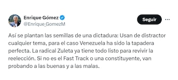 El excandidato presidencial Enrique Gómez