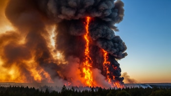 Nuevos datos muestran cómo los incendios forestales y las erupciones volcánicas agravan el cambio climático