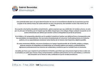 El funcionario cordobés se defendió