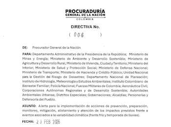 Autoridades departamentales revisan estrategias de prevención y adaptación frente a la crisis climática proyectada - crédito Procuraduría General