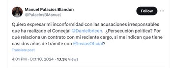 El viceministro Manuel Palacios Blandón