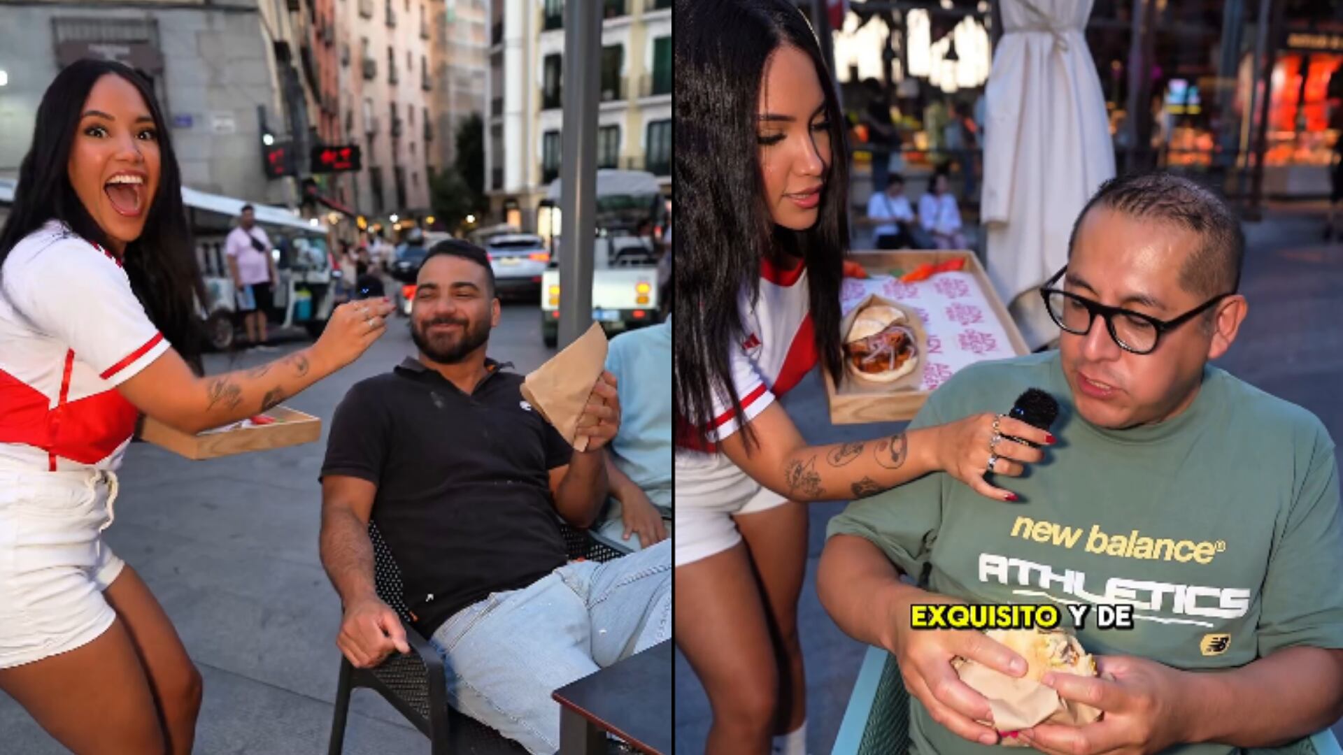 Joven venezolana apoya al pan con chicharrón frente a la arepa venezolana en el