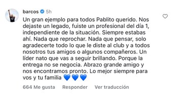 Mensaje de despedida de Hernán