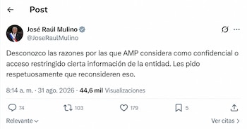 El presidente panameño, José Raúl Mulino, aseguró desconocer las razones utilizadas para restringir el acceso a determinados expedientes marítimos.