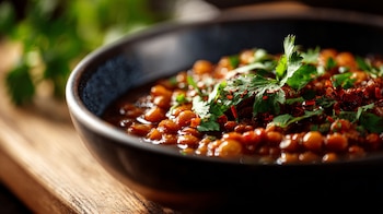 Las lentejas spicy veganas ofrecen