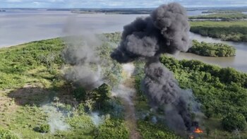 FAC destruyó pista clandestina para