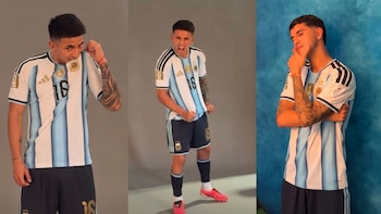 Un futbolista de la selección argentina filtró el backstage de las fotos oficiales del Mundial: las bromas a Almada y Palacios