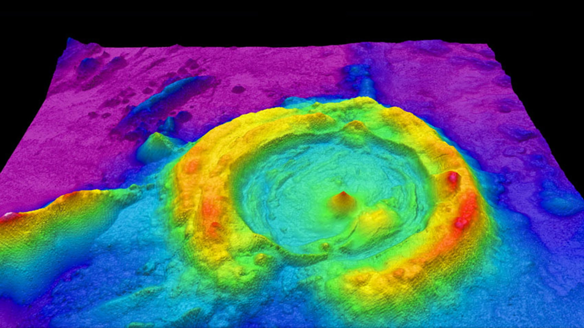Un algoritmo de inteligencia artificial identificó 73 calderas volcánicas submarinas desconocidas en los océanos del planeta. (Archivo NOOA)