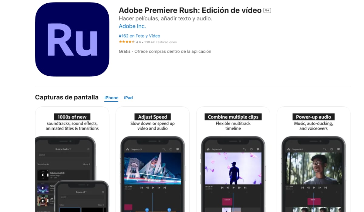 El editor permite agregar títulos animados, modificar la velocidad de los clips y retocar colores mediante filtros preestablecidos.
(App Store)