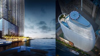 La marina y el helipuerto