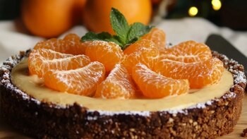 Prepara un pay de mandarina