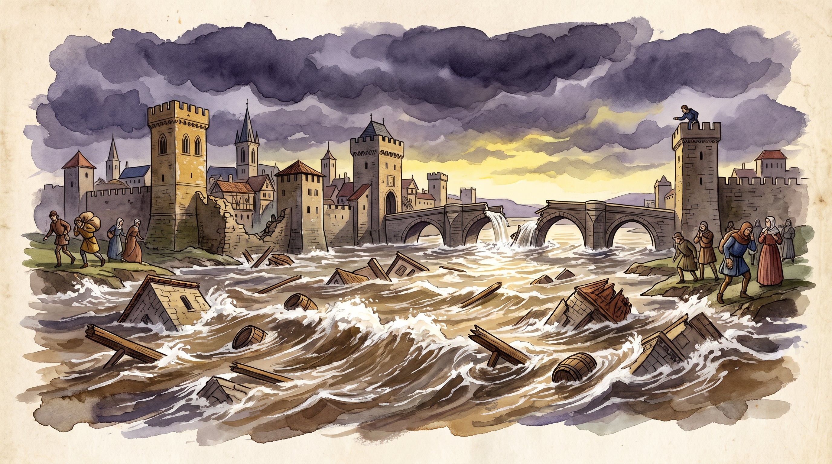 La Gran Inundación de la Magdalena fue el episodio más violento de una cadena de crecidas que afectó a Europa de forma simultánea. (Imagen Ilustrativa Infobae)