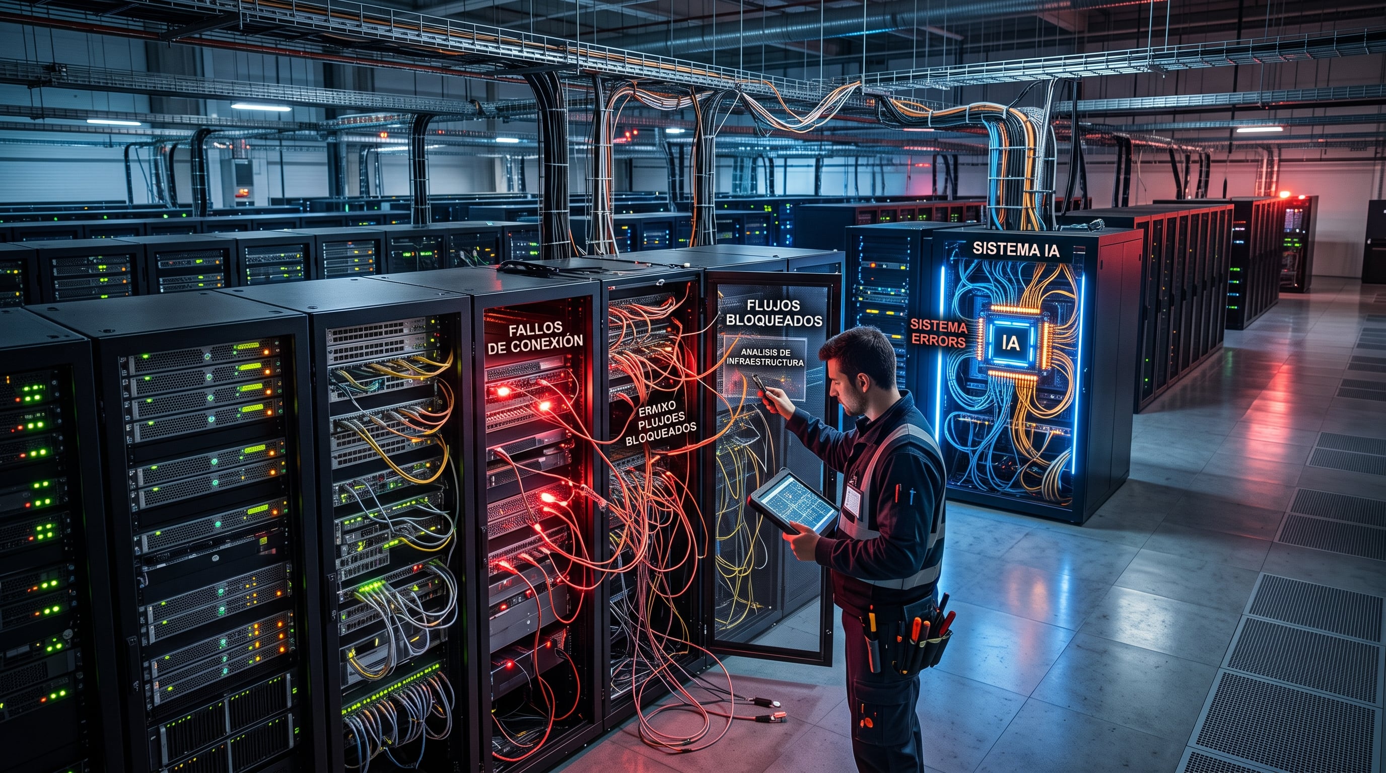 El gasto en infraestructura de IA, centros de datos, chips, servidores y electricidad impulsa una fuerte demanda de empleo en construcción, manufactura y servicios públicos. (Imagen Ilustrativa Infobae)