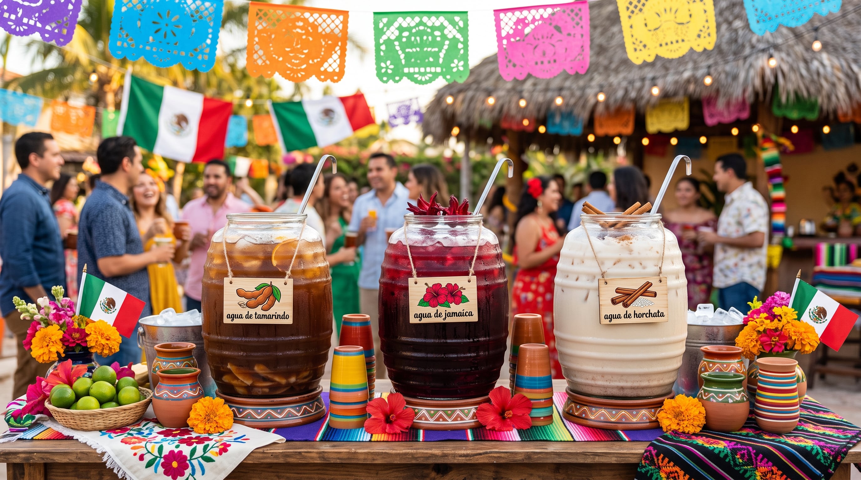 Las reuniones por las Fiestas Patrias suelen incluir una jarra de agua fresca junto a los platillos tradicionales. (Imagen Ilustrativa Infobae)
