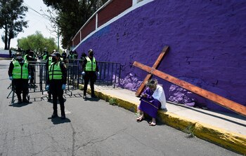 Pasión de Cristo en Iztapalapa podría realizarse sin asistentes por COVID-19: alcaldesa (Foto: Alfredo Estrella / AFP)