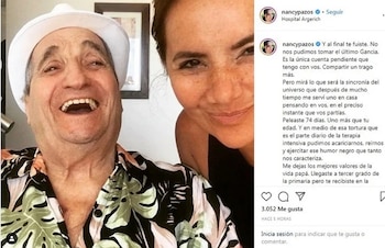 El tuit de Nancy Pazos dedicado su padre