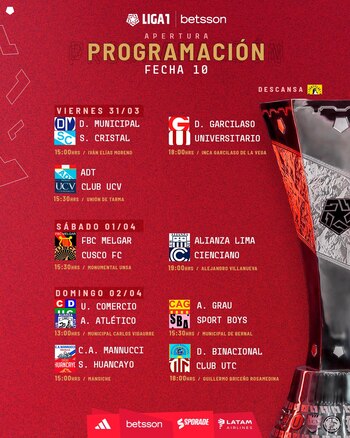 Programación de la fecha 10