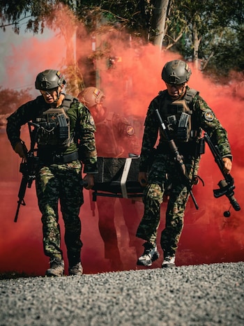 Fuerzas Comando 2026 evaluó destrezas de combate, maniobras tácticas, tiro, rescate de rehenes y resistencia bajo fatiga en Paraguay - crédito socsouth / Instagram