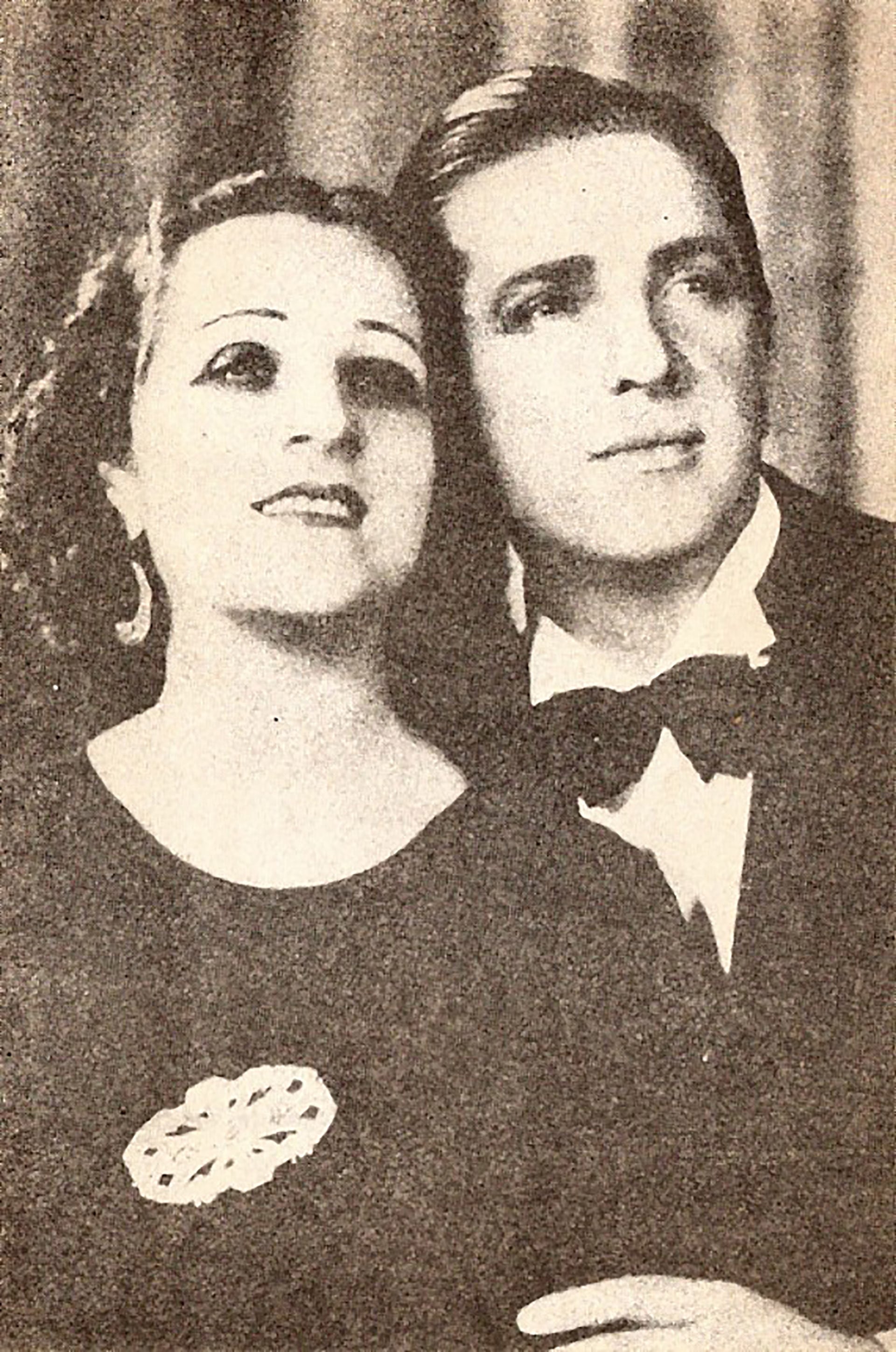 Ada Falcón y Ignacio Corsini fueron dos grandes figuras de la época de oro del tango en la Argentina de los años 30.