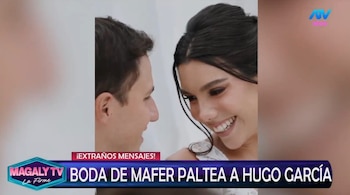 Hugo García e Isabella Ladera aparecen separados y Magaly Medina habla de “problemas en el paraíso”. Captura: Magaly TV La Firme.