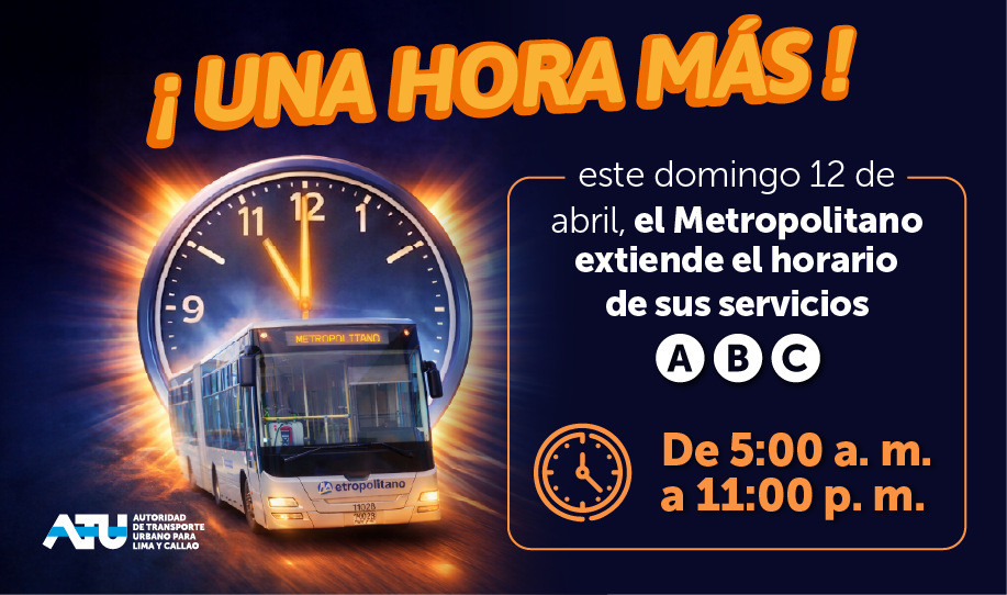 Horario extendido del Metropolitano este domingo 12 de abril.
