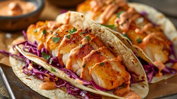 Plato típico mexicano, tortilla de maíz, pescado a la parrilla, cítricos, salsa picante, cilantro fresco - (Imagen Ilustrativa Infobae).