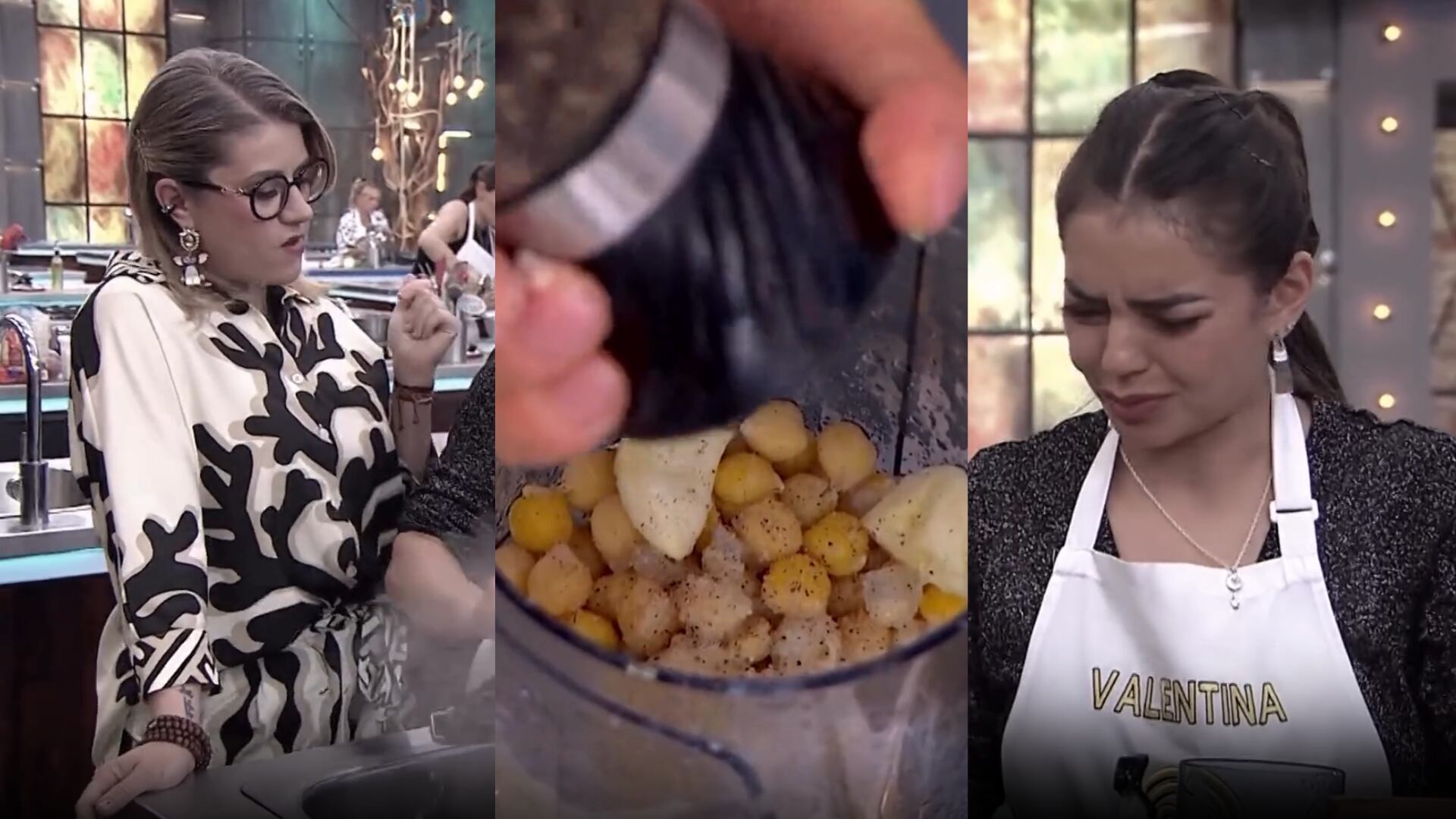 Valentina se mostró incómoda con la visita de la chef mexicana en su estación - crédito @masterchefcelebrityco/ Instagram