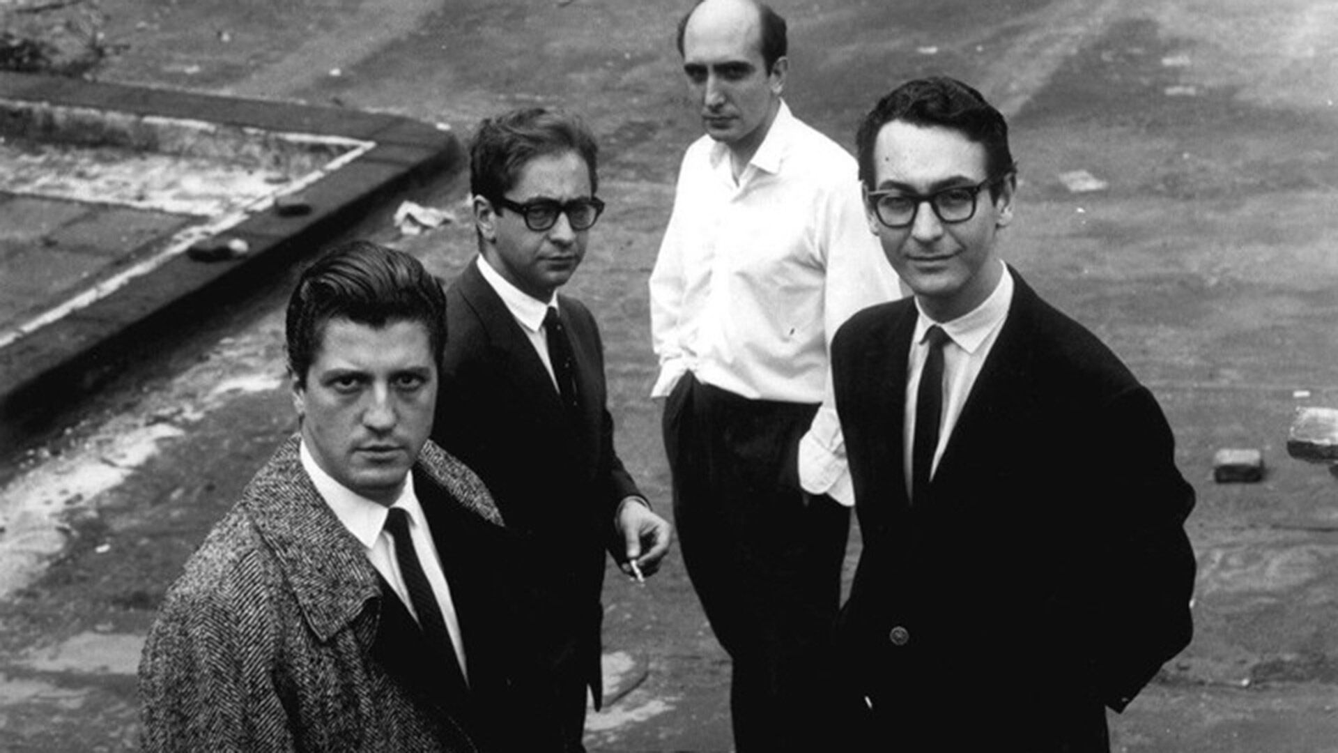 Rómulo Macció, Ernesto Deira, Yuyo Noé -en el fondo- y Jorge De la Vega, protagonistas de la Nueva figuración