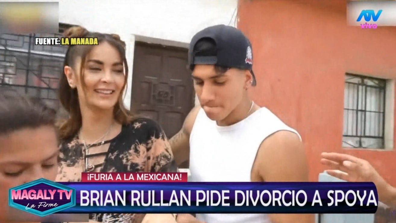 Laura Spoya y Bryan Rullan protagonizan nuevo enfrentamiento mediático por su divorcio. Captura: Magaly TV La Firme.