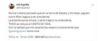 El senador Inti Asprilla le