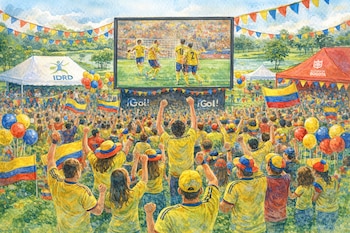 La Alcaldía de Bogotá habilita fanzones en parques públicos para que los ciudadanos disfruten en comunidad los partidos de la Selección Colombia durante el Mundial 2026 - crédito Imagen Ilustrativa Infobae