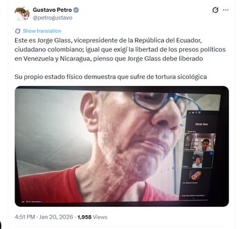 Gustavo Petro pidió la liberación