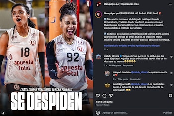 El comentario de Maluh Oliveira en una publicación que confirmaba su salida de Universitario. Crédito: Captura Instagram.