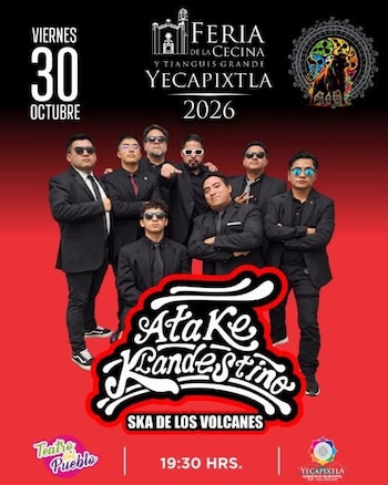 Atake Klandestino se presenta a las 19:30 horas, antes del cierre con Interpuesto.
Foto: Feria Internacional de la Cecina de Yecapixtla/Yecapixtla Morelos H. Ayuntamiento