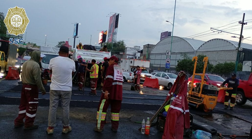 Afectada la circulación por obras de reencarpetamiento en Eje Central Lázaro Cárdenas (@OVIALCDMX)