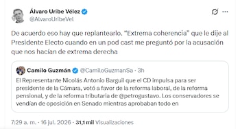 - crédito @AlvaroUribeVel/X
